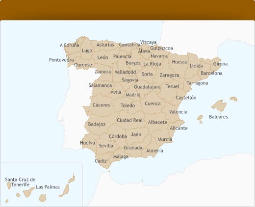 provincias y pueblos de españa